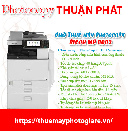 Thuận Phát cho thuê máy photocopy Ricoh MP 4002